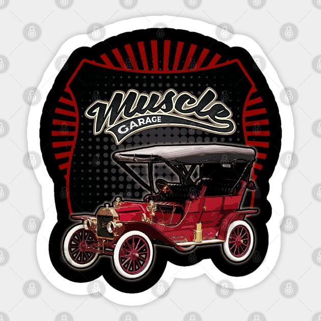 Ford Model T 1908 car muscle Sticker by JocelynnBaxter